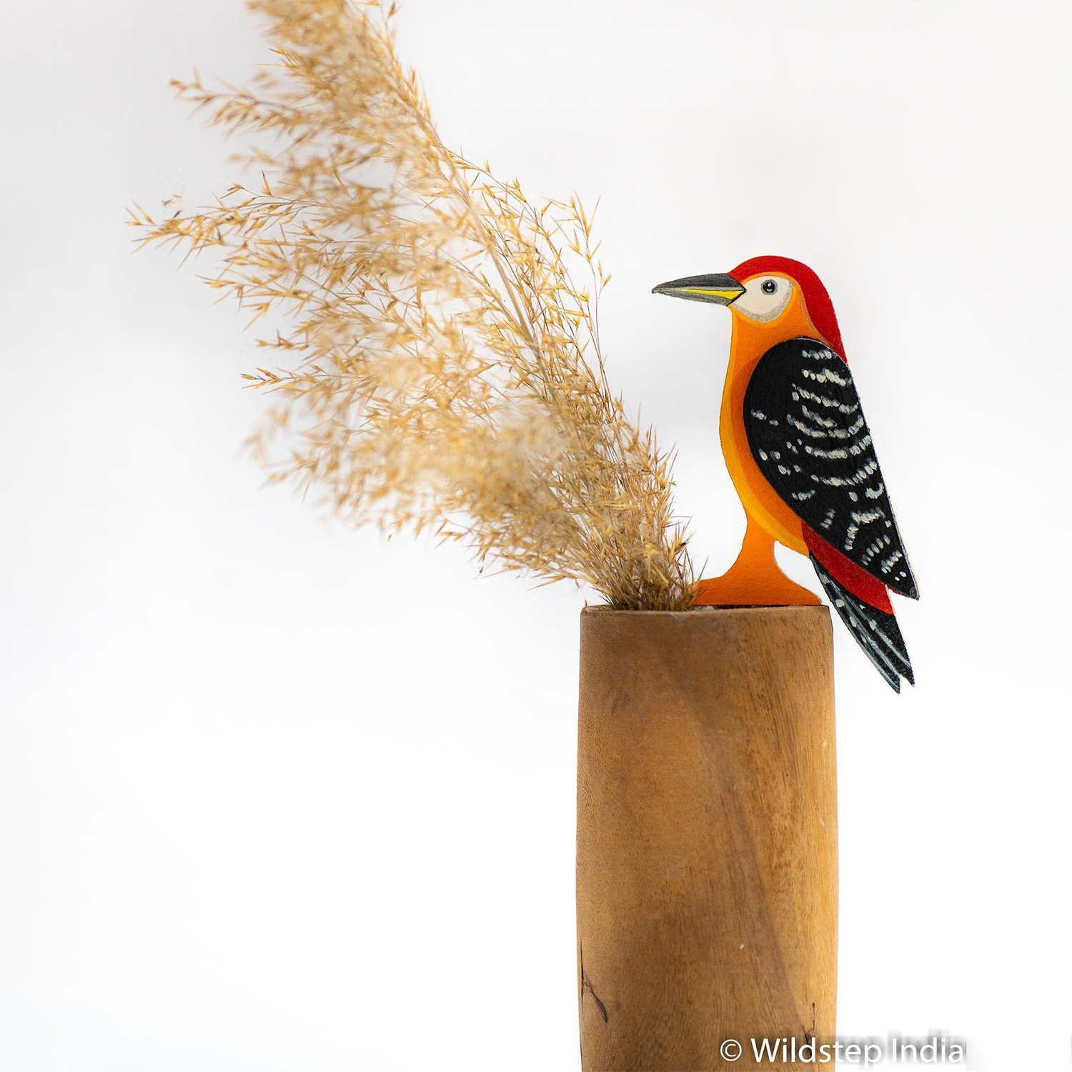 Rufous-bellied-woodpecker - Wooden home decor birds - Wildstep India - Nature Store