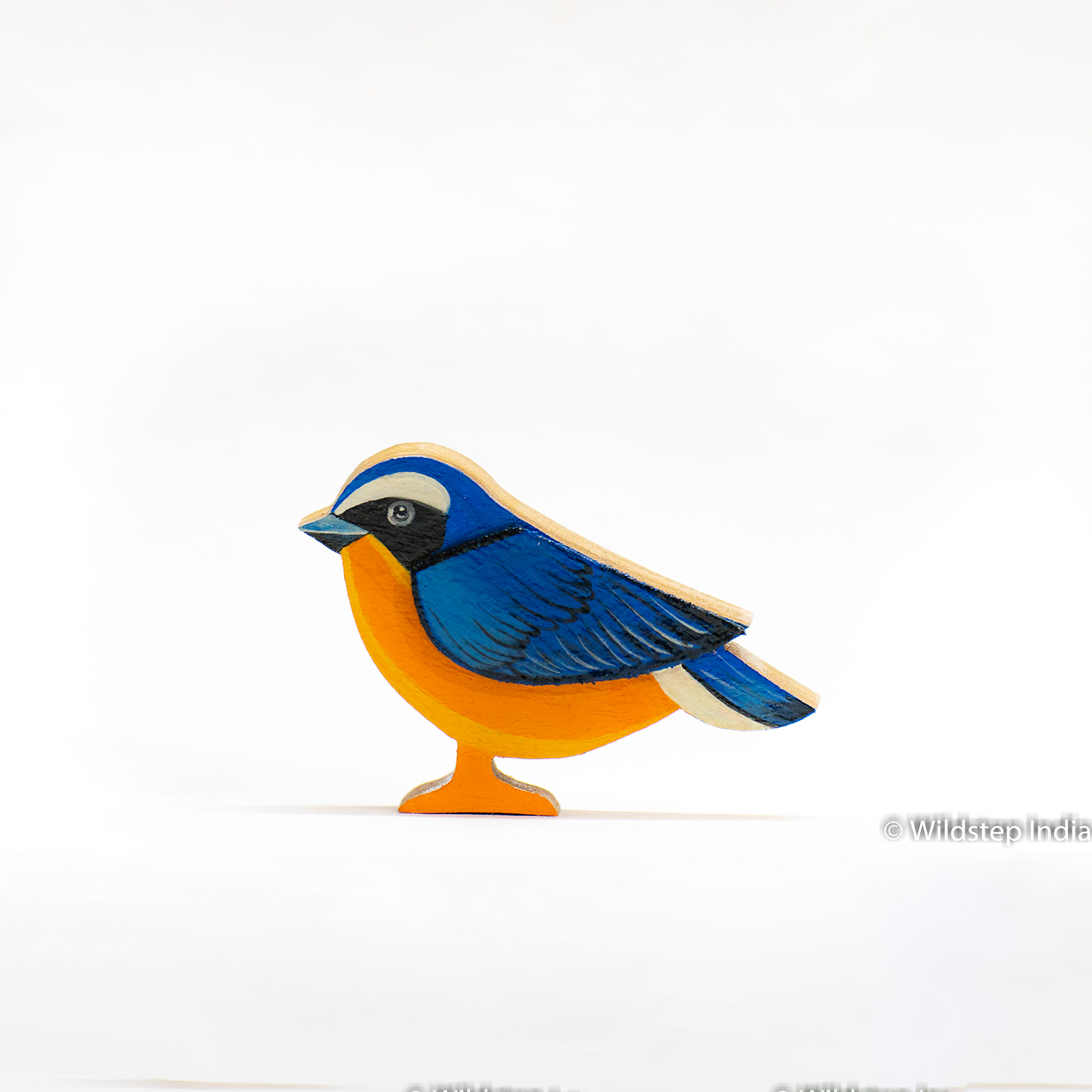 Indian Blue Robin - Woody Bird - Art work - Wildstep India - nature Store