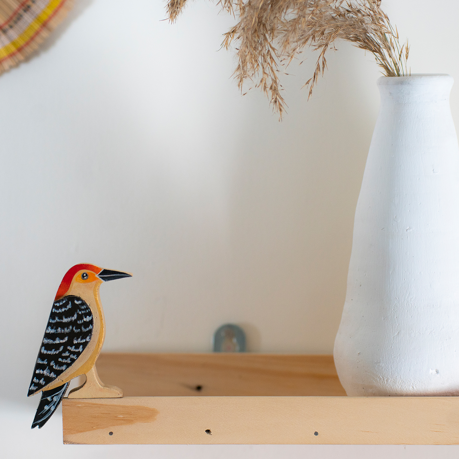 Red-bellied-woodpecker - Wooden home decor birds - Wildstep India - Nature Store
