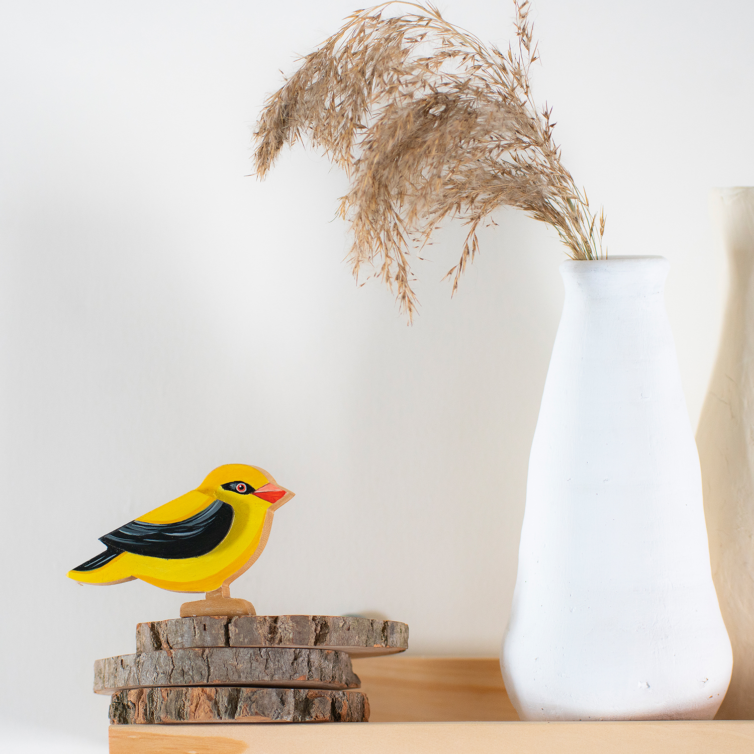 Indoor space decor - shelves - wooden art - clay pot- aesthetic decor - Nutural products - Wildlife - WIldstep India - Nature Store