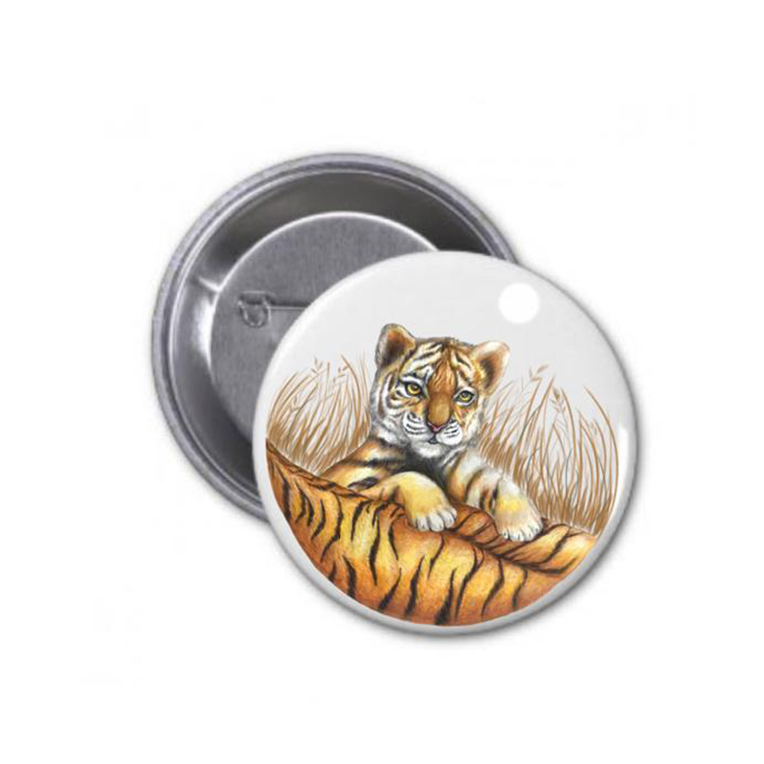 Tiger cub - Button badges - WIldstep India - Nature store product - Souvenir