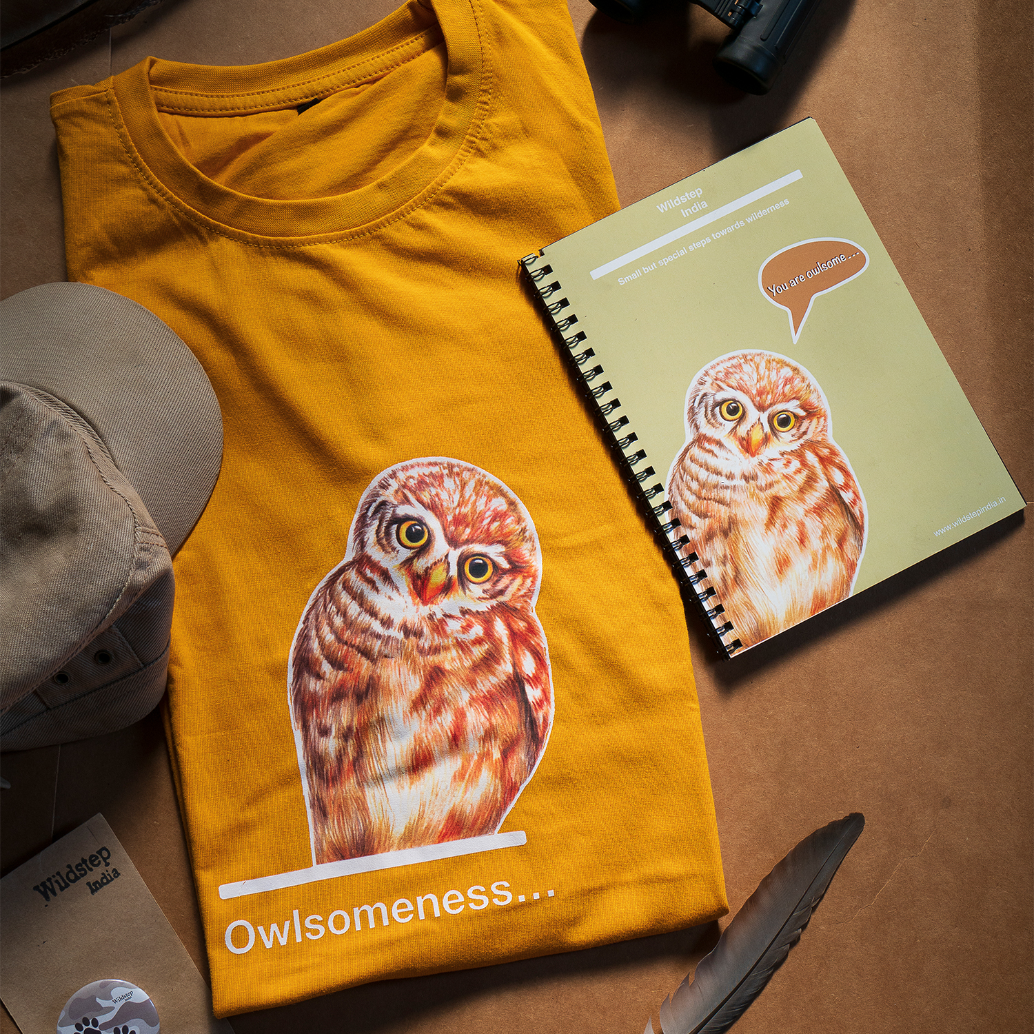 Wear for cause - Spotted Owlet - Wildstep India - Wildlife and nature based tshirt who made artists based from India