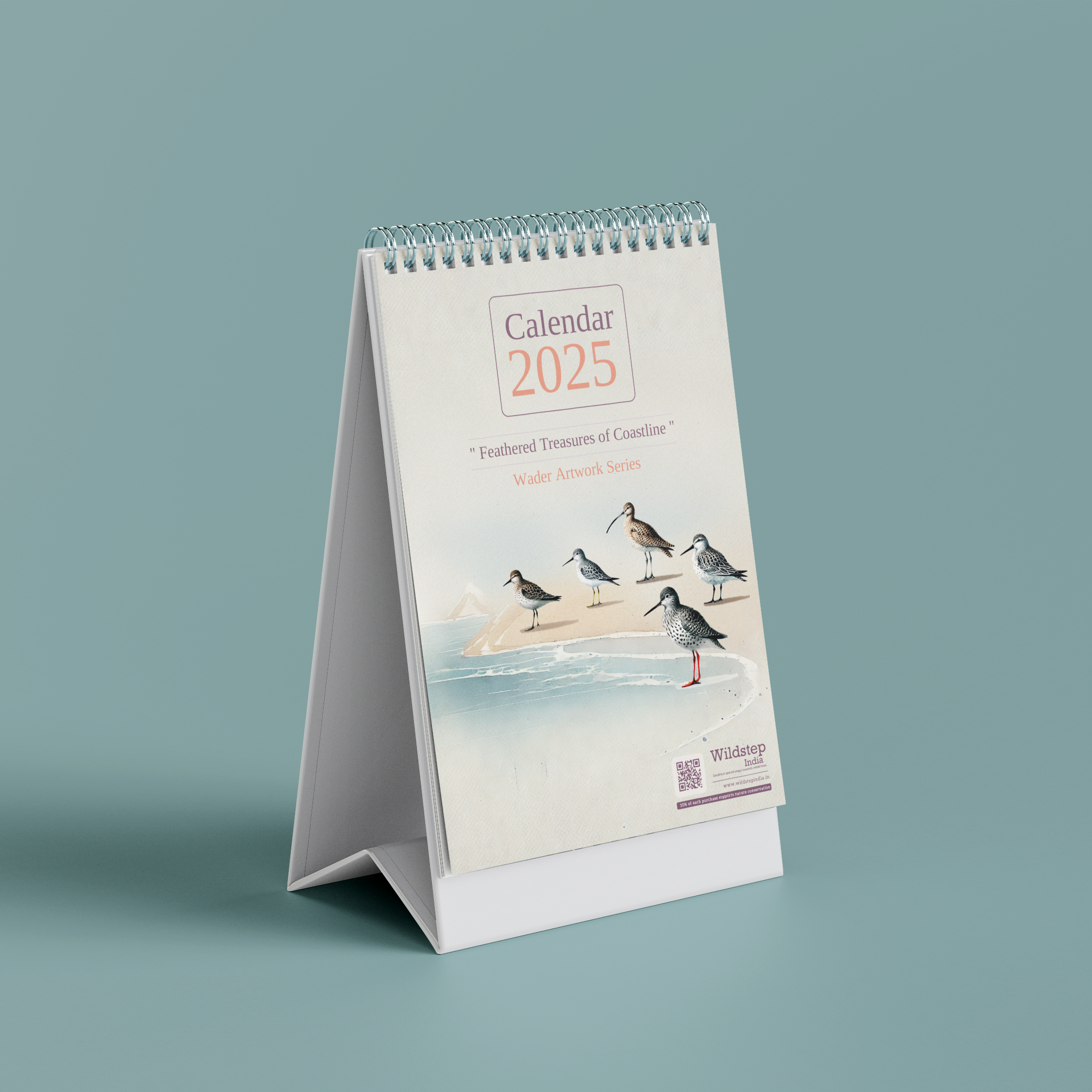 Wildstep India calendar 2025 plantable calendar wildlife and nature theme - WADER BIRDS OF JAMNAGAR GUJARAT INDIA BHARAT WILDSTEP INDIA