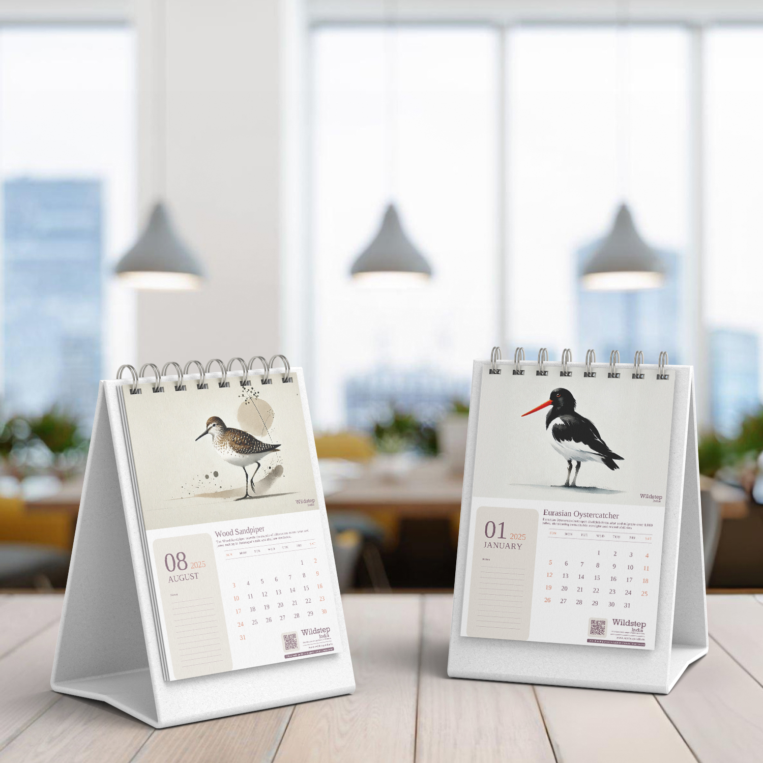 Wildstep India calendar 2025 plantable calendar wildlife and nature theme - WADER BIRDS OF JAMNAGAR GUJARAT INDIA BHARAT WILDSTEP INDIA
